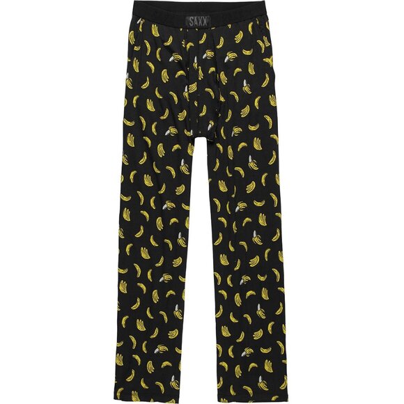 Saxx Sleepwalker sleep pants size Medium, Black Bananas, ballpark pouch pajamas - Picture 1 of 8